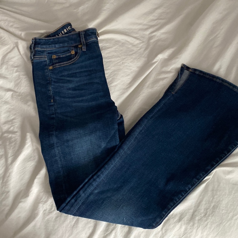 American Eagle high-rise flair jeans size 0